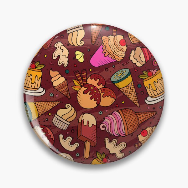 Item preview, Creamy Dessert & Ice Cream Pattern – Warm Toned Sweet Treat Illustration designed and sold by Sepinik.