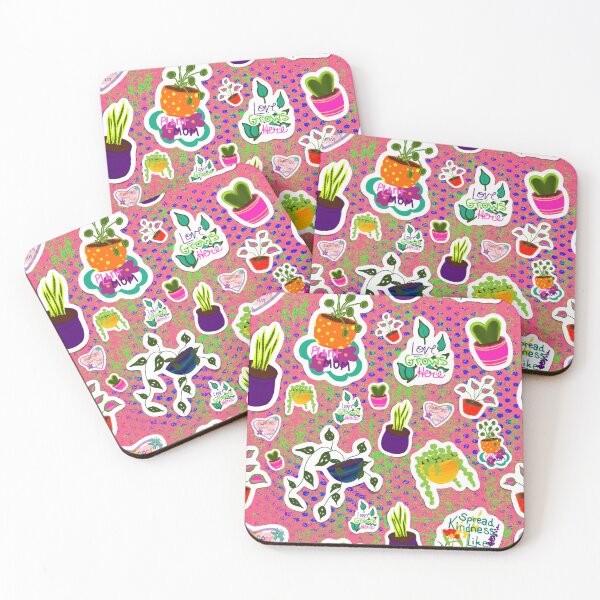 Item preview, Plant Lovers - Pink Grunge designed and sold by MamasNatureArt.