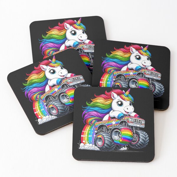 Item preview, Rainbow Unicorn Monster Truck designed and sold by Kimberley King Art  King Art.