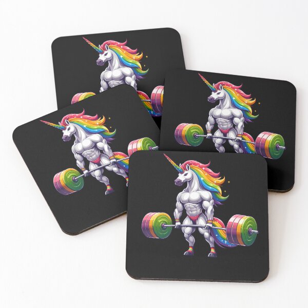 Item preview, Unicorn Weightlifting Workout Gym Fitness Deadlift designed and sold by Kimberley King Art  King Art.
