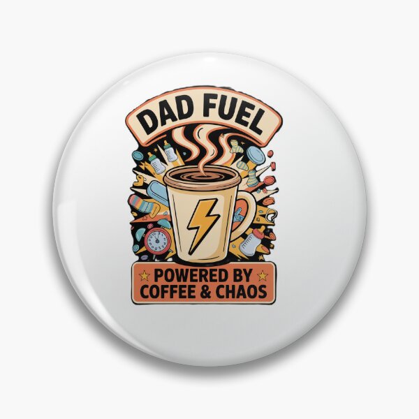 Item preview, Dad Fuel Coffee Chaos Funny Quote Art designed and sold by ibobo4656.