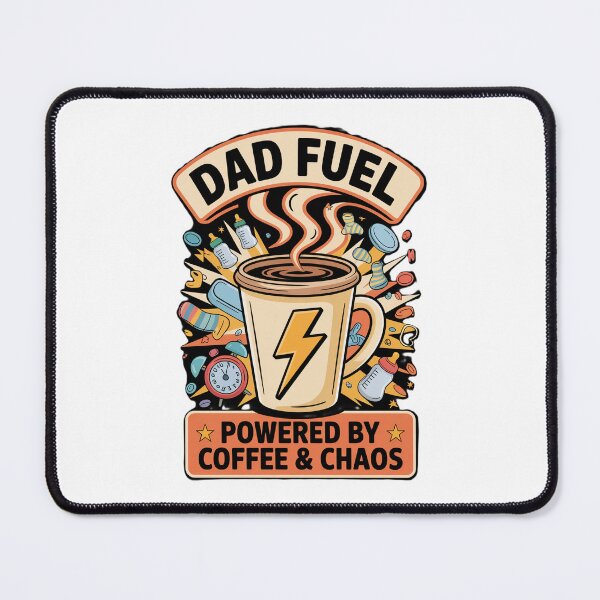 Item preview, Dad Fuel Coffee Chaos Funny Quote Art designed and sold by ibobo4656.