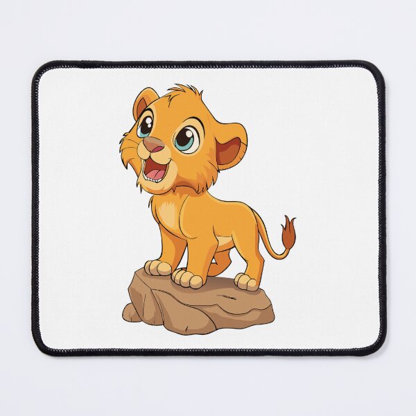 Item preview, Happy baby lion cub roaring on a rock (v03) designed and sold by artSchip.