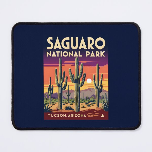 Item preview, A Vintage Illustration of Saguaro National Park - Arizona - United States designed and sold by GoodOldVintage.