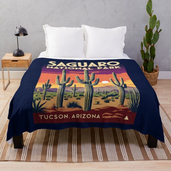 Item preview, A Vintage Illustration of Saguaro National Park - Arizona - United States designed and sold by GoodOldVintage.