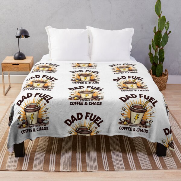 Item preview, Dad Fuel Coffee Chaos Funny Quote Art designed and sold by ibobo4656.