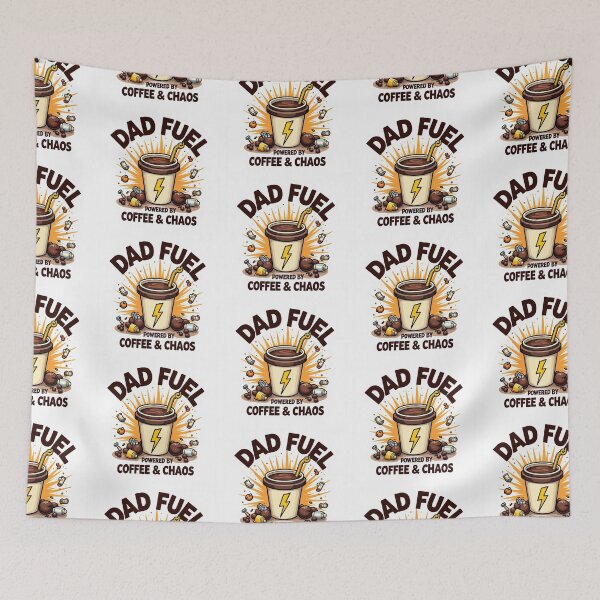 Item preview, Dad Fuel Coffee Chaos Funny Quote Art designed and sold by ibobo4656.