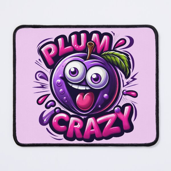 Item preview, Funny quirky fruit emoji quotes plum crazy designed and sold by LoneAngel.
