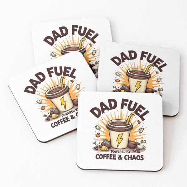Item preview, Dad Fuel Coffee Chaos Funny Quote Art designed and sold by ibobo4656.