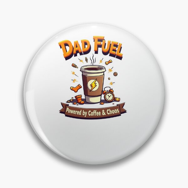 Item preview, Dad Fuel Coffee Chaos Funny Quote Art designed and sold by ibobo4656.
