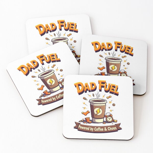Item preview, Dad Fuel Coffee Chaos Funny Quote Art designed and sold by ibobo4656.