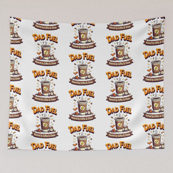Item preview, Dad Fuel Coffee Chaos Funny Quote Art designed and sold by ibobo4656.