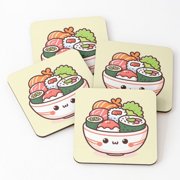 Item preview, kawaii sushi in bowl designed and sold by Nimkaew.