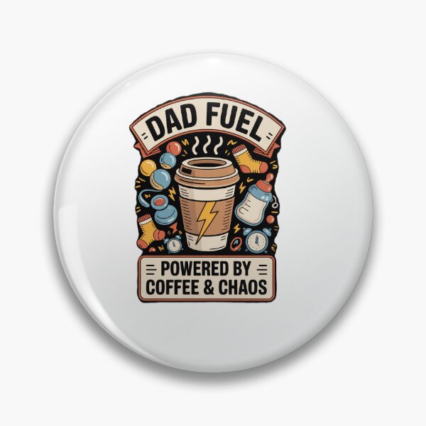 Item preview, Dad Fuel Coffee Chaos Funny Quote Art designed and sold by ibobo4656.
