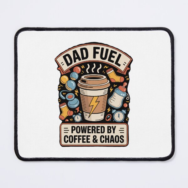 Item preview, Dad Fuel Coffee Chaos Funny Quote Art designed and sold by ibobo4656.