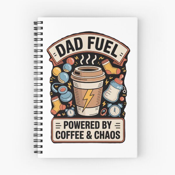 Item preview, Dad Fuel Coffee Chaos Funny Quote Art designed and sold by ibobo4656.