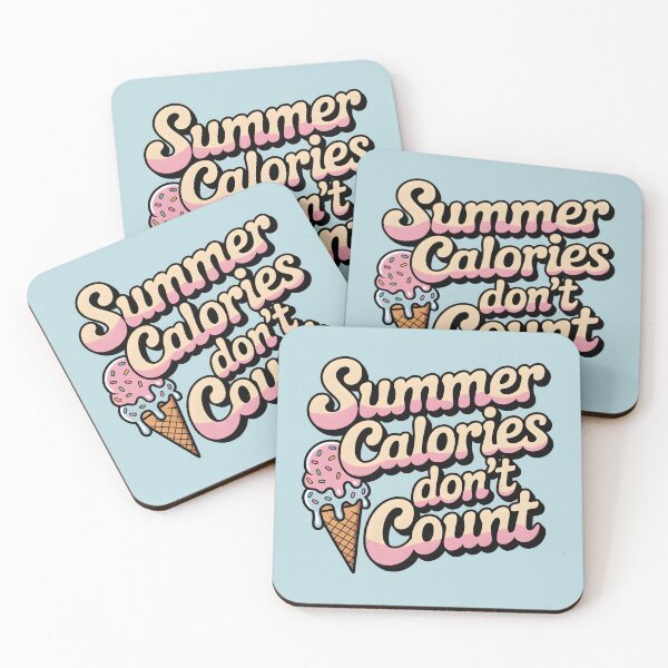 Item preview, Summer Calories Don’t Count Funny Ice Cream Quote designed and sold by Jollys-ArtShop.