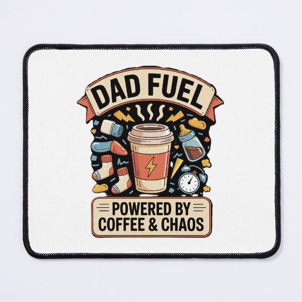 Item preview, Dad Fuel Coffee Chaos Funny Quote Art designed and sold by ibobo4656.