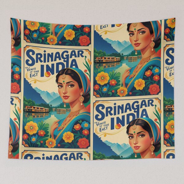 Item preview, Srinagar Venice of the East India Vintage Travel Tourism  designed and sold by TravelersGems.