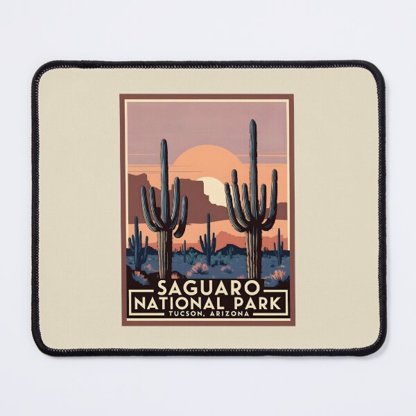 Item preview, A Vintage Illustration of Saguaro National Park - Arizona - United States designed and sold by GoodOldVintage.