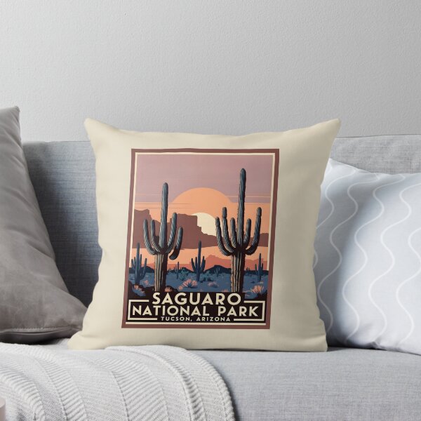 Item preview, A Vintage Illustration of Saguaro National Park - Arizona - United States  designed and sold by GoodOldVintage.