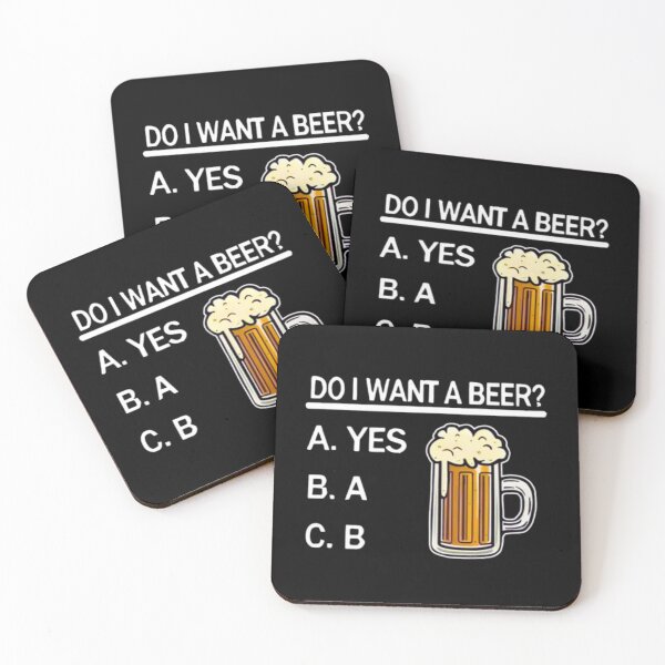 Item preview,  Do I Want A Beer? Yes A B - Funny Beer Lover Quiz Art designed and sold by Colorful-Garden.