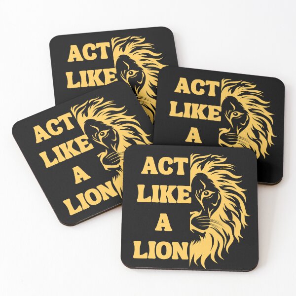 Item preview, Act Like a Lion – Bold Motivational Animal Design designed and sold by Karim-Karem.