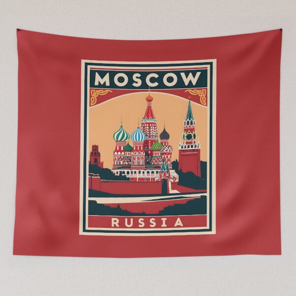 Item preview, A Vintage Travel Art of Moscow - Russia  designed and sold by GoodOldVintage.