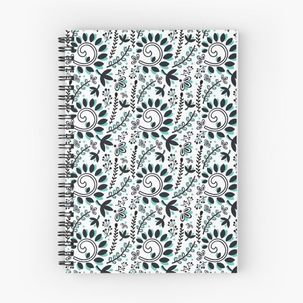 Item preview, Vine and Leaf Motif Pattern (Black and Turquoise) designed and sold by Christina Wannachaiwong.