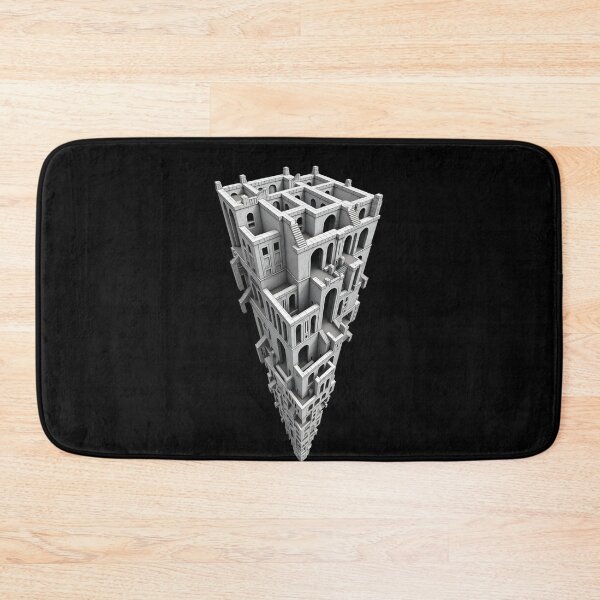 Item preview, Endless Falling City – Escher-Inspired Vector Shirt | Impossible Urban Illusion | Optical Art Tee designed and sold by WAUZ.