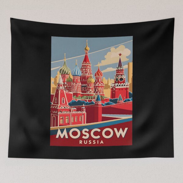 Item preview, A Vintage Travel Art of Moscow - Russia  designed and sold by GoodOldVintage.