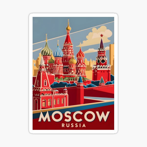 Artikel-Vorschau von Eine Vintage-Reisekunst von Moskau - Russland, designt und verkauft von GoodOldVintage.