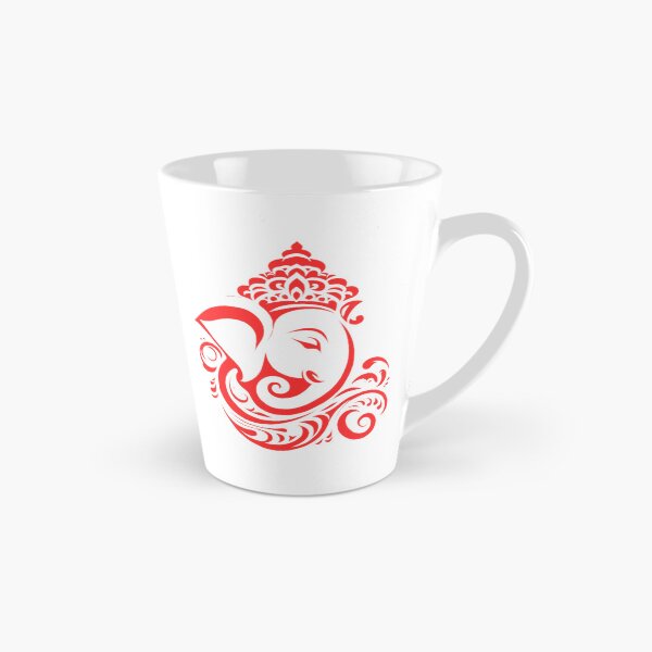 Item preview, Red Lord Ganesha Abstract Art  designed and sold by IndianShopper.