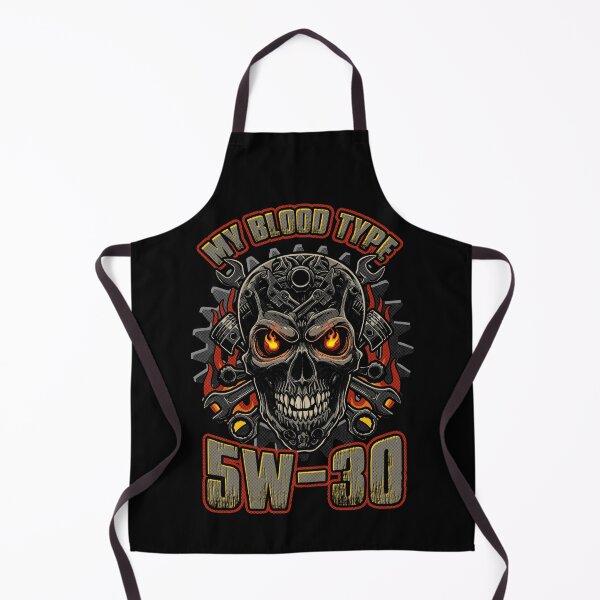 Item preview, My Blood Type Is 5W-30 – Funny Mechanic Skull Design designed and sold by PECCATOR.