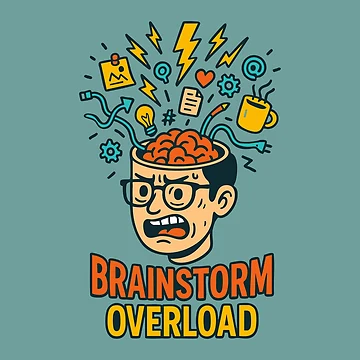 Artwork thumbnail, Brainstorm Overload – Exploding Brain by TeeLabDesign