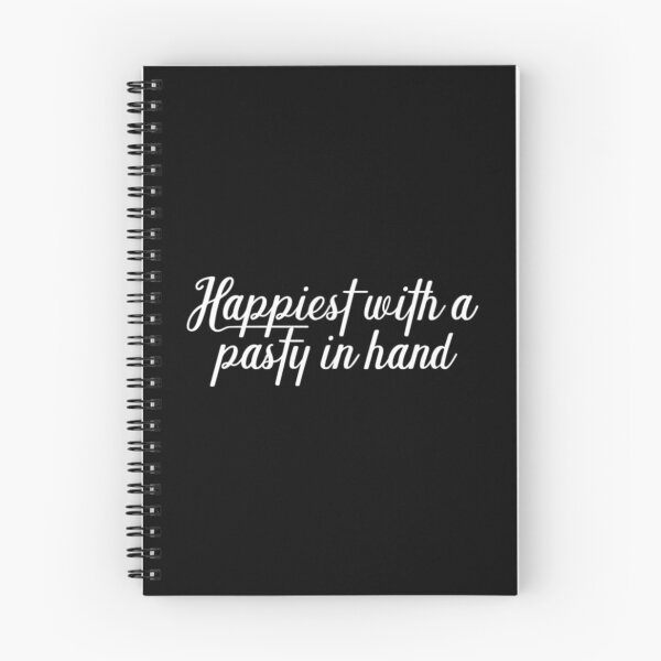 Item preview, Happiest with a pasty in hand white on black designed and sold by PiskieChicGifts.