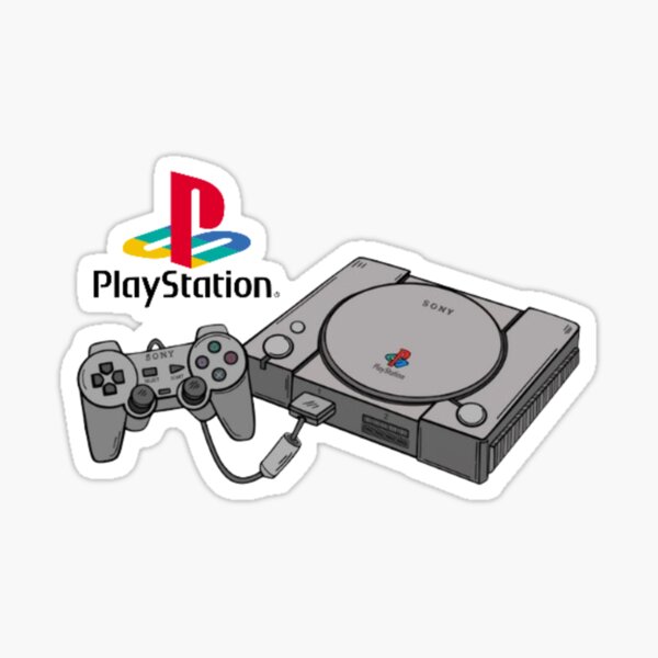 Vista previa del artículo con la obra «PlayStation, consola PS1 y logotipo de 1994», diseñado y vendido por Wawan35200.