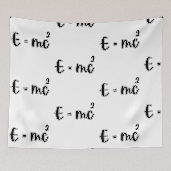 Item preview, E = mc² – Cute Science Typography Design designed and sold by WildPetal.