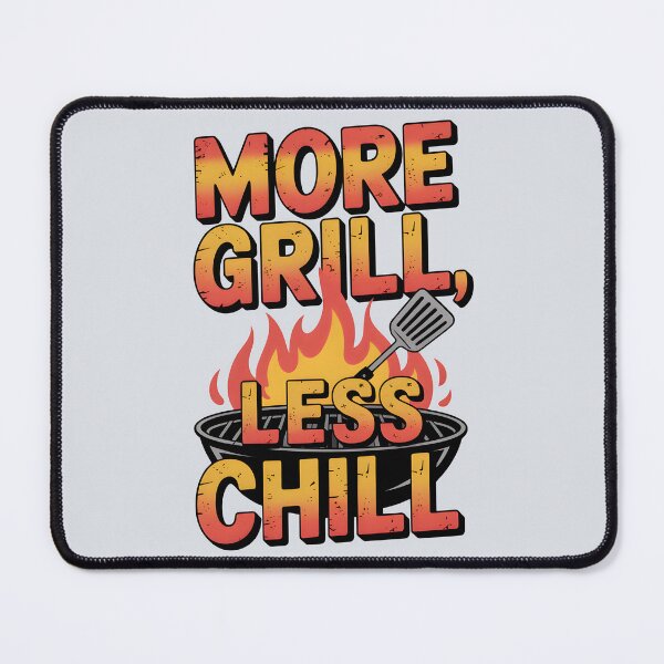 Item preview, More Grill, Less Chill Funny BBQ Summer Quote designed and sold by Jollys-ArtShop.