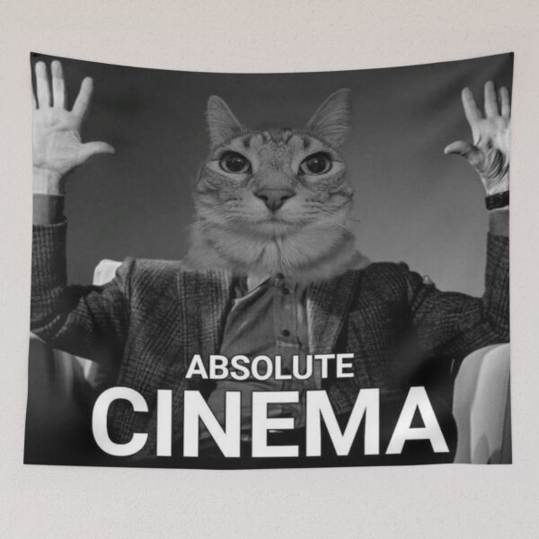 Item preview, Absolute cinema cat meme designed and sold by sigmawears.