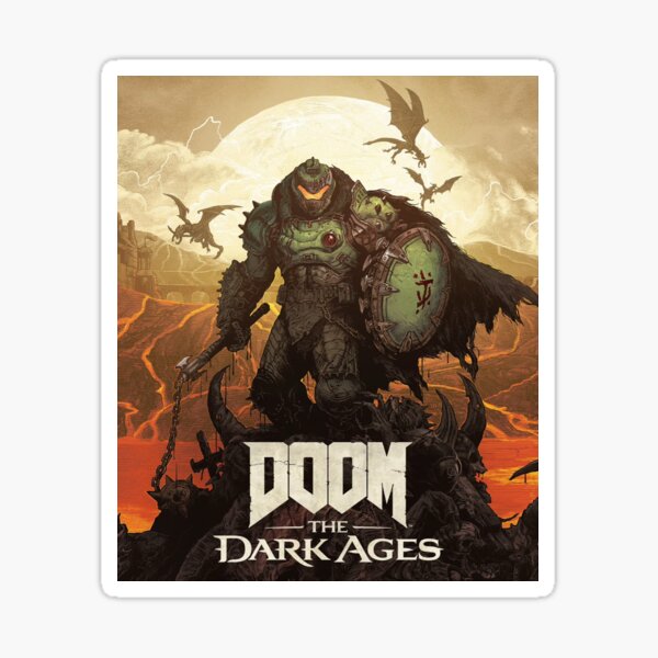 Item preview, Doom Slayer Poster – Dark Ages Warrior Art designed and sold by LAS-PRINTS.