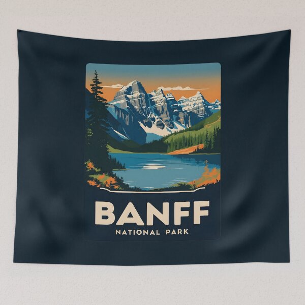 Item preview, A Vintage Travel Poster of Banff National Park - Canada  designed and sold by GoodOldVintage.