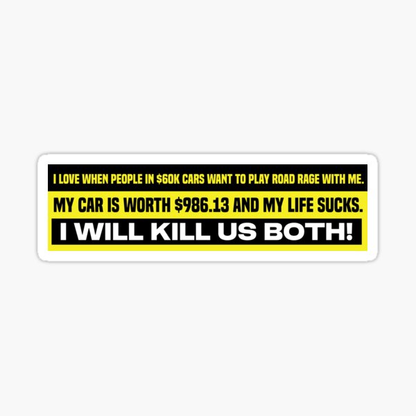 Item preview, 60K CARS ROADRAGE Funny Bumper designed and sold by Lucki Shop.