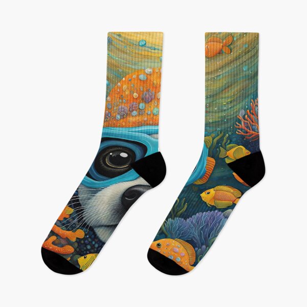 Item preview, Folk-Art Puppy snorkeling designed and sold by Colin Bentham.
