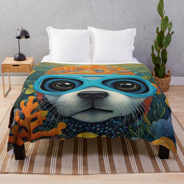 Item preview, Folk-Art Puppy snorkeling designed and sold by Colin Bentham.