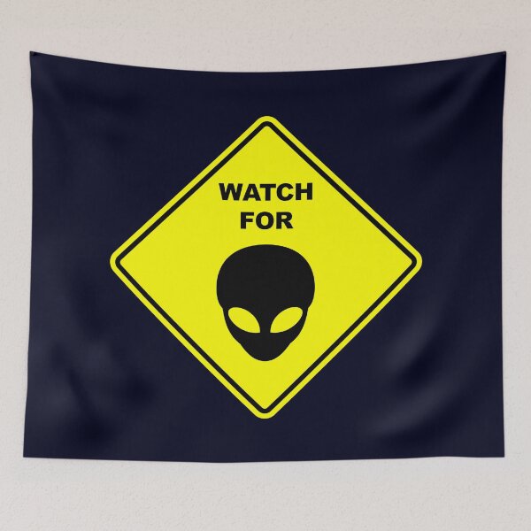 Item preview, Watch for Gray Aliens Warning Sign designed and sold by Alien Invasion.