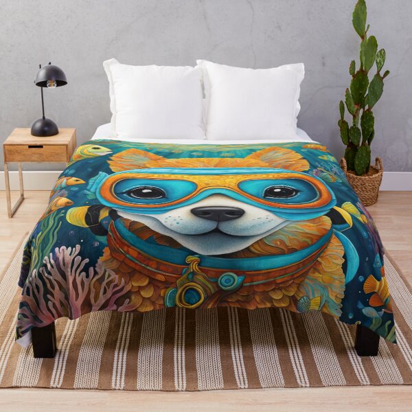 Item preview, Folk-Art Puppy snorkeling designed and sold by Colin Bentham.