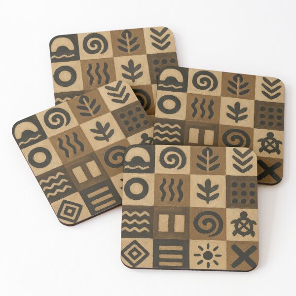 Item preview, Pattern in pleasant coffee tones, wall art, merch designed and sold by BoBiloArt.