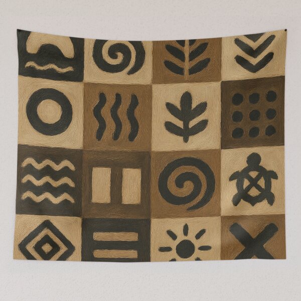 Item preview, Pattern in pleasant coffee tones, wall art, merch designed and sold by BoBiloArt.