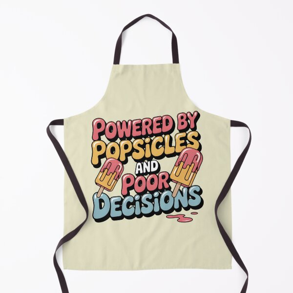 Item preview, Powered by Popsicles and Poor Decisions Funny Summer Quote designed and sold by Jollys-ArtShop.